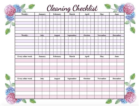 Free Printable Cleaning Checklists Weekly And Deep