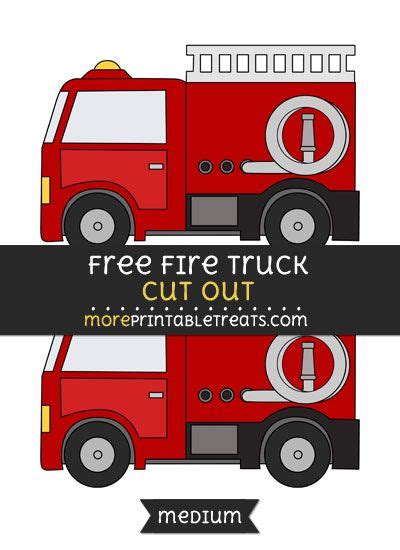 fire truck cut  medium size printable fire truck craft