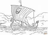 Viking Coloring Pages Longship Ship Printable Vessel Sea Drakkar Coloriage Vikings Drawing sketch template