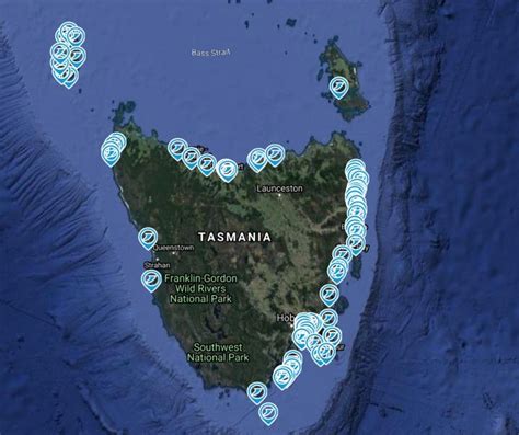 tas surf map surfing maps