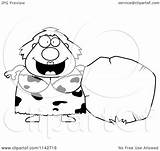 Boulder Woman Coloring Cartoon Plump Cave Boulders Clipart Outlined Vector Cory Thoman Designlooter Regarding Notes sketch template