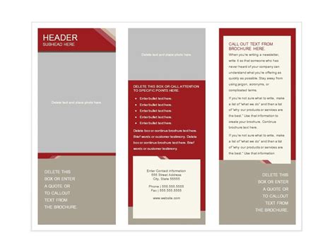 brochure templates word  templatelab