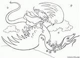 Dragon Coloring Pages Kingdom Trapper Riding Colorkid Tale Fairy Template sketch template