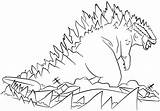 Coloring Godzilla Pages Shin Monster Popular Print sketch template
