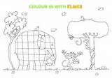 Elmer Colouring Sheet Printable sketch template