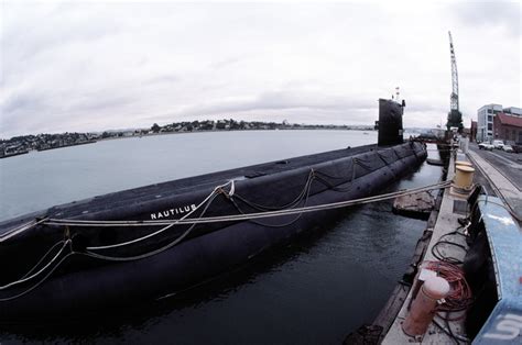 starboard quarter view of the nuclear powered attack submarine ex uss