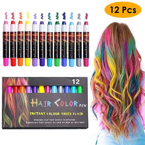 color temporary hair chalk pens crayon salon washable hair color dye