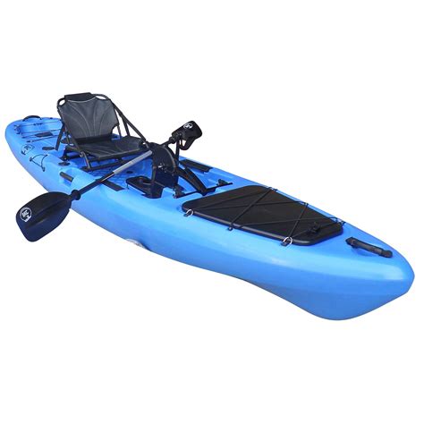 bkc pk  pedal drive fishing kayak wrudder system  instant reverse paddle upright