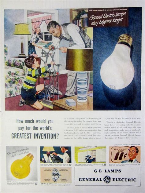 general electric ge light bulbs vintage advertisement etsy vintage advertisement