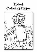 Coloring Pages Robot Printable Kids sketch template