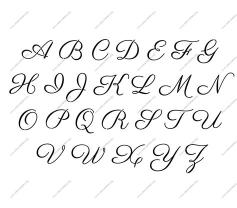 cursive letter stencils  printable templates