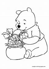 Coloring Pages Pooh Winnie Easter Print Browser Window Color sketch template