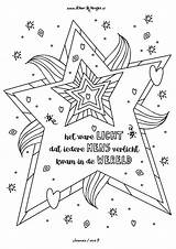 Kleurversjes Licht Kerst Het Dat Christelijke Verlicht Bijbel Johannes Ieder Wereld Kerstkaarten Iedere Mensen Kwam Kiezen Knutsels Advent sketch template