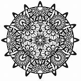 Mandala Coloring Printable Pages Psychedelic Adults Zentangle Instant Mandalas Similar Items Etsy Colouring sketch template
