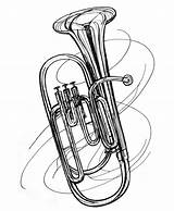 Tuba Drawing Euphonium Sousaphone Brass Daily Getdrawings Week Clipartmag Paintingvalley Choose Board Kh sketch template