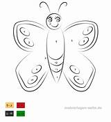 Zahlen Schmetterling Malvorlagen Ausmalbilder Grafik sketch template