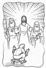 Coloring Transfiguration Catholic Jesus Clipart Kids Bible Pages Matthew Crafts Listen Sunday Sheet Clip School Colouring Him Children Church Mass sketch template