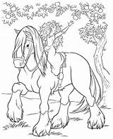 Coloring Horse Pages Princess Brave Disney Merida Para Colorir Cavalo Barbie Printable Mulan Print Desenhos Da Riding Colouring Horses Kids sketch template