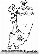 Minion Kevin Coloring Pages Getcolorings Printable sketch template