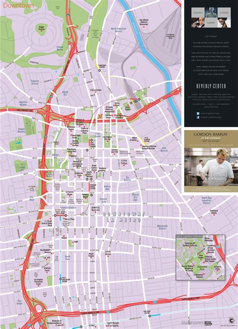los angeles downtown tourist map
