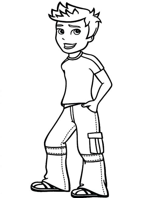 coloring page boy kids printable coloring pages pocket coloring