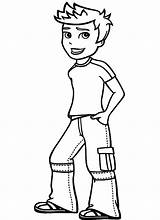 Boy Coloring Kids Pages sketch template