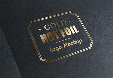 gold stamping logo mockup  graphics