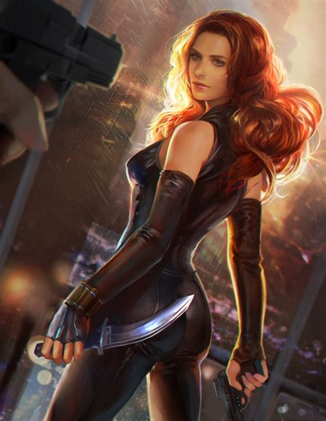 Yang Fan Black Widow Natasha Romanoff Avengers Marvel 1girl Ass