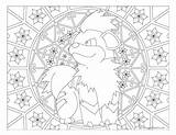 Growlithe Arcanine Windingpathsart Ponyta Rapidash Coloriage Colo Mandala Adulte Getdrawings sketch template