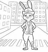 Pages Judy Lieutenant Zootopia Coloringpagesonly Coloring Hopps sketch template