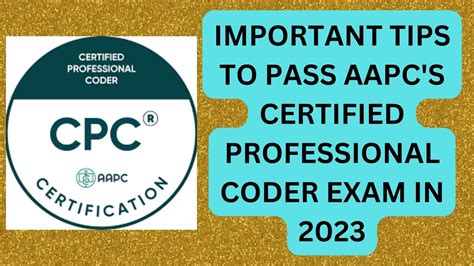 important tips  pass aapcs certified professional coder exam