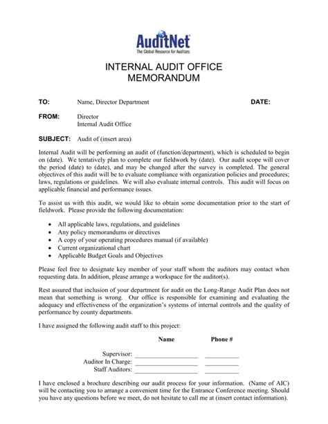 audit engagement letter sample letter  recommendation