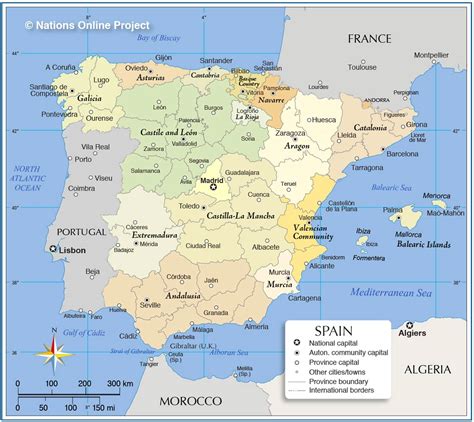 political map  spain nations  project