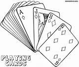 Cards Playing Coloring Pages Card Deck Print Getdrawings Drawing sketch template