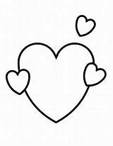 Coloring Valentine Pages Heart Hearts Kids sketch template