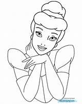 Cinderella Coloring Pages Disneyclips Disneys Posing Template Funstuff sketch template