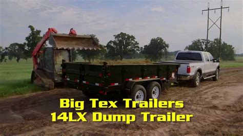 big tex trailers lx dump trailer  action youtube