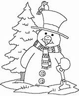 Coloring Christmas Snowman Tree Pages Printable Winter Print Holiday Filminspector Theme sketch template