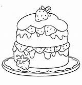 Cake Coloring Pages Strawberry Cute Color Printable Colouring Cakes Print Barbie Tocolor Kids Sheets Food Getdrawings Template Getcolorings Choose Board sketch template