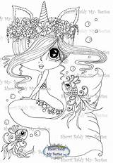 Besties Enchanted Mermaid Scan0004 Unicorn Tm Magical Digi Stamp Instant Dolls sketch template