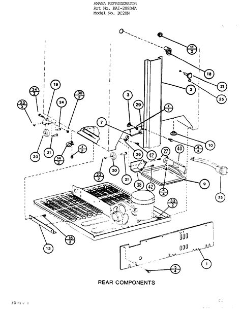 amana refrigerator parts diagram
