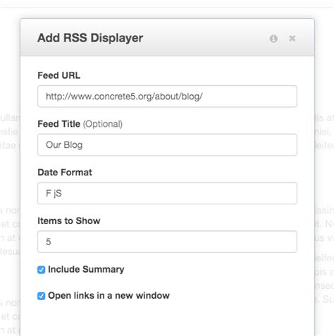 rss feed displayer