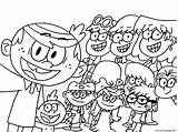 Loud Coloring House Pages Cartoon Kids Printable sketch template