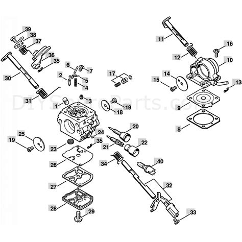 stihl ms  chainsaw msc parts diagram carburetor cq sb
