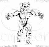Clipart Minotaur Attacking Muscular Illustration Tiger Mascot Raccoon Man Royalty Vector Upright Standing Strong Fierce Atstockillustration 2021 Clipartof sketch template