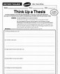 Image result for Research paper thesis worksheet