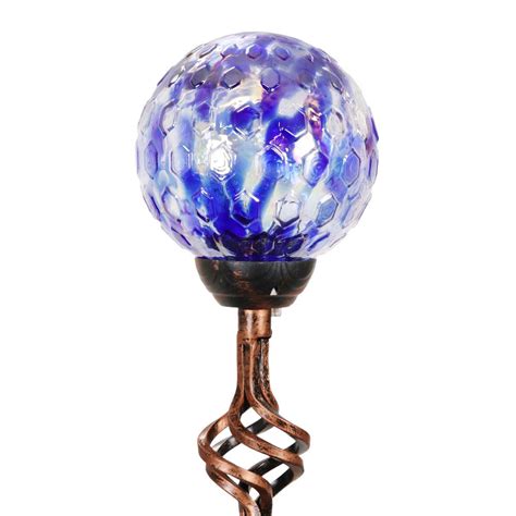 Exhart 4 In X 31 In Solar Pearlized Honeycomb Glass Ball