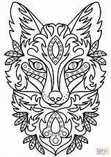 Fox Zentangle Sheets Zorro Supercoloring Kolorowanka Templates Drukuj sketch template