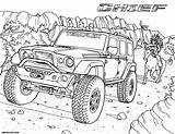 Coloring Teraflex Wrangler Jeeps Want sketch template