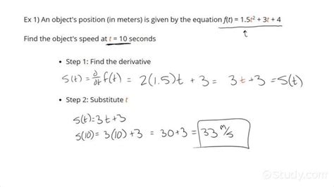 solving rectilinear motion problems involving speed  derivatives